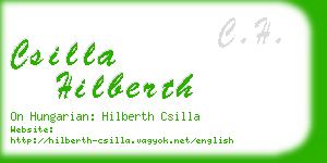 csilla hilberth business card